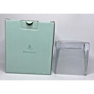 PartyLite Ice Block Short Pillar Holder Rare Retired NIB P17E/P90367S